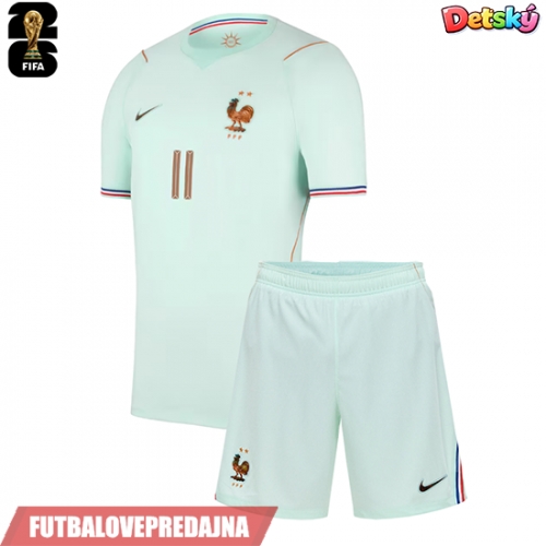 Lacne Dětský Futbalové dres Francúzsko Michael Olise #11 MS 2026 Krátky Rukáv - Preč (+ trenírky)